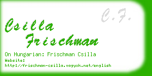 csilla frischman business card